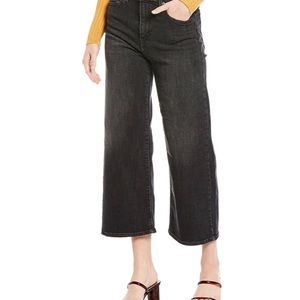 Levi's Womens Mile High Cropped Wide Leg Jeans Black
